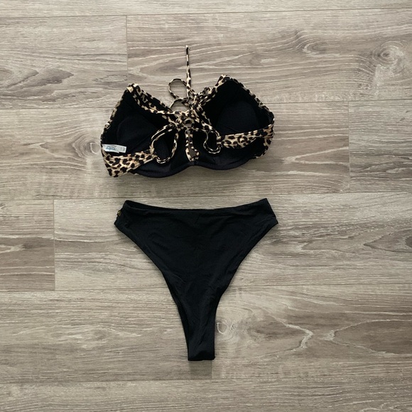 La Vie En Rose Leopard Print Push Up Bikini - Picture 2 of 4